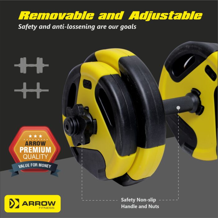 Adjustable PVC Dumbbell 3.5 KG to 8.5 KG - Image 2