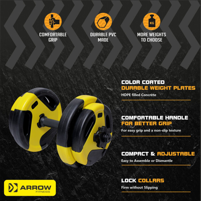 Adjustable PVC Dumbbell 3.5 KG to 8.5 KG - Image 4