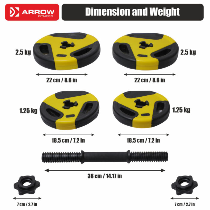 Adjustable PVC Dumbbell 3.5 KG to 8.5 KG - Image 6